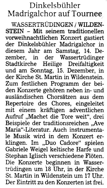 FLZ Konzertankündigung